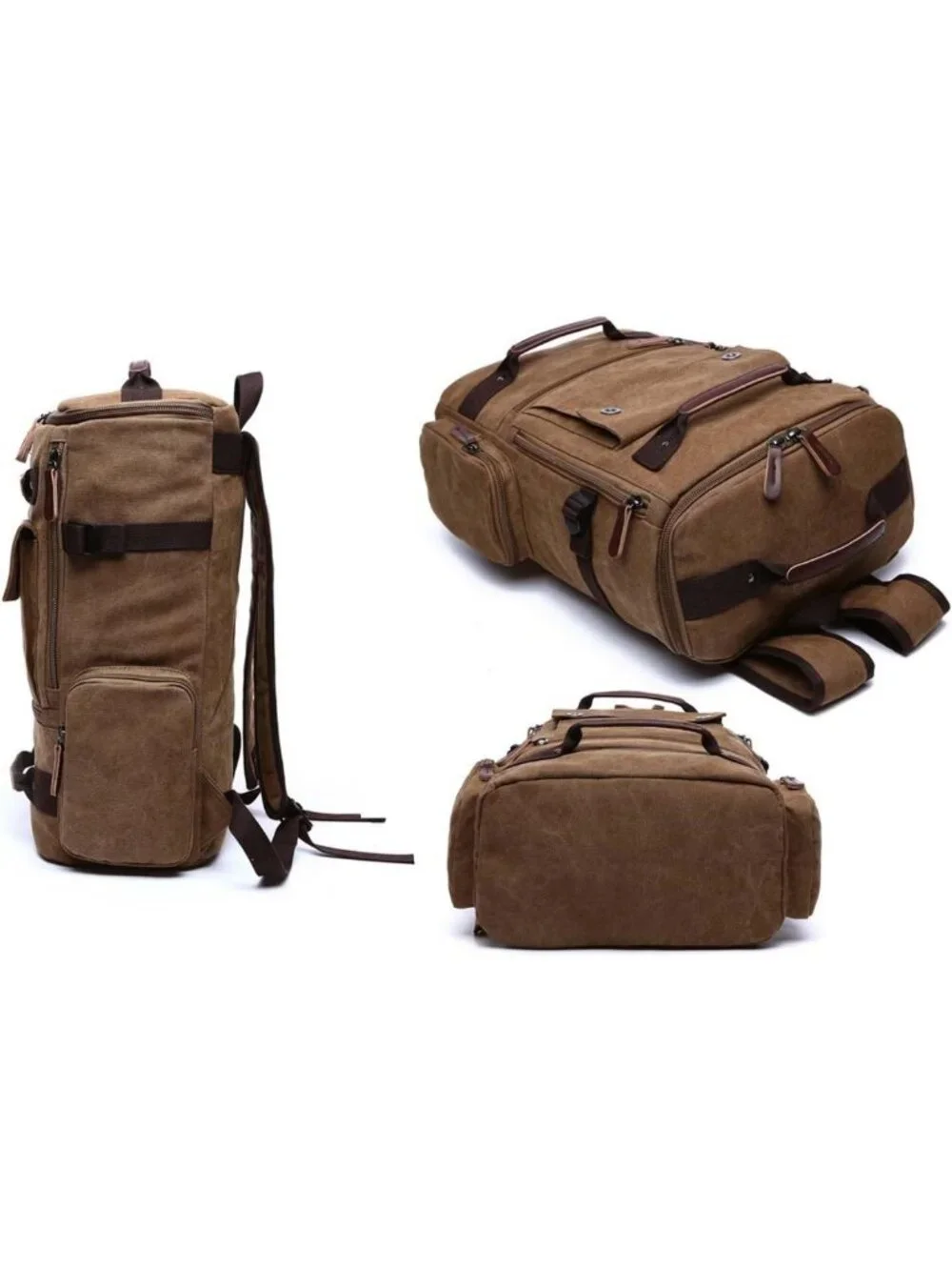 Vintage Canvas Rucksack for Travel & Hiking | 15.6